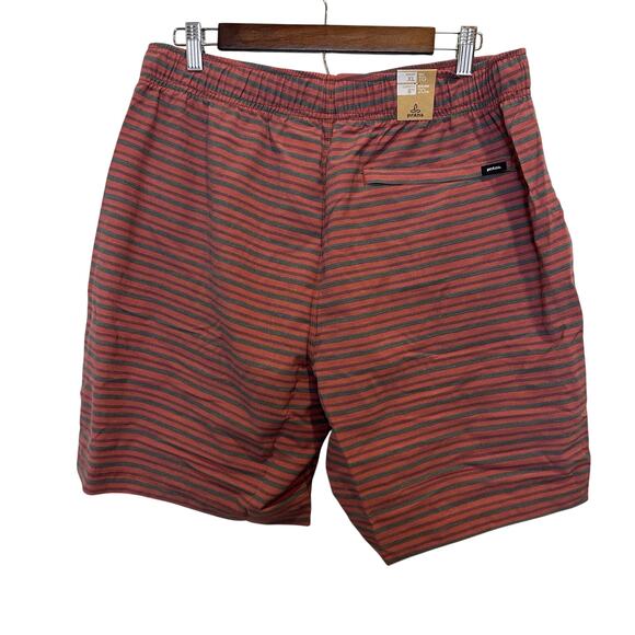 PrAna Metric E-Waist Swim Boardshorts – Men’s XL – Rust Stripe – NWT – 8” Inseam - Picture 2 of 9